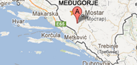 Our location on Medjugorje map.